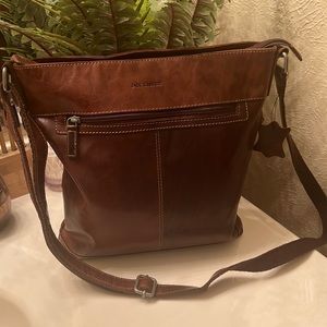 Jack George brown leather crossbody